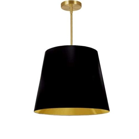 Dainolite 1Lt Oversized Drum Pendant Medium, Bk/Gld Shade ODR-M-698